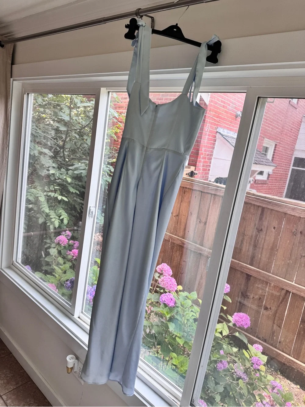 Park & Fifth Albright dress - powder blue satin - Picture 6 of 7